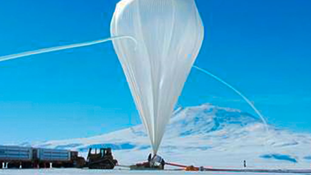 Image of Balloon on Ice in Antartica