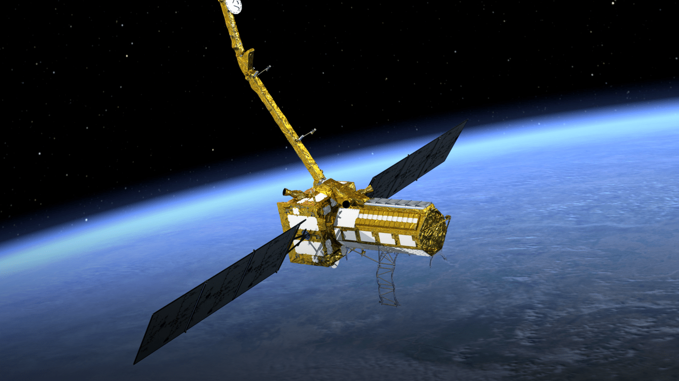 Image of NISAR above Earth