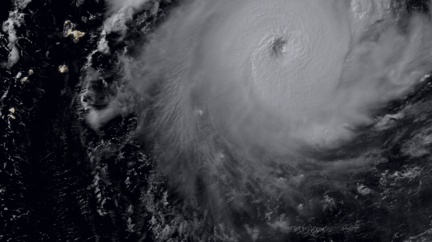 Satellite image of hurricane