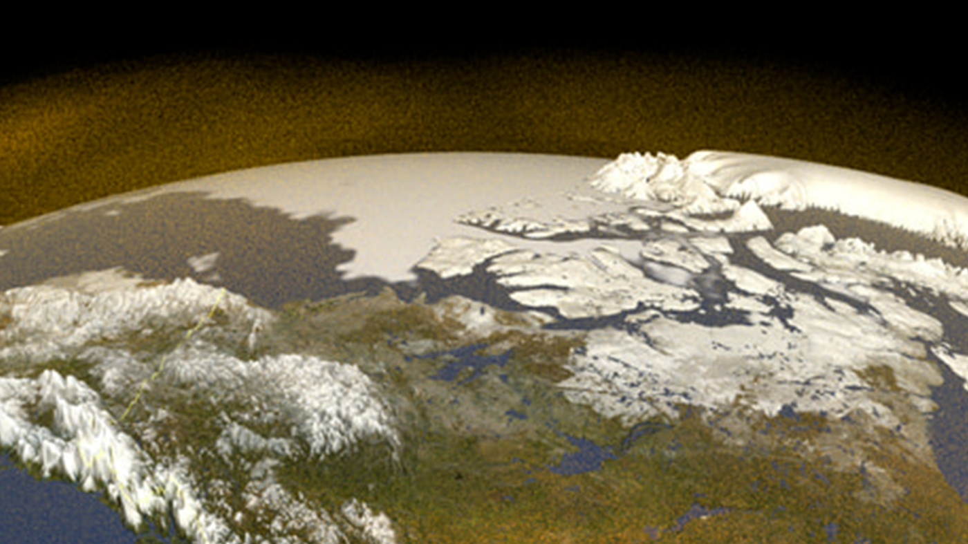 Satellite image of the Greenhouse Effect on Earth