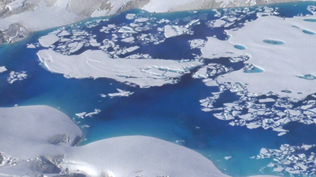 Aerial view of Arctic sea