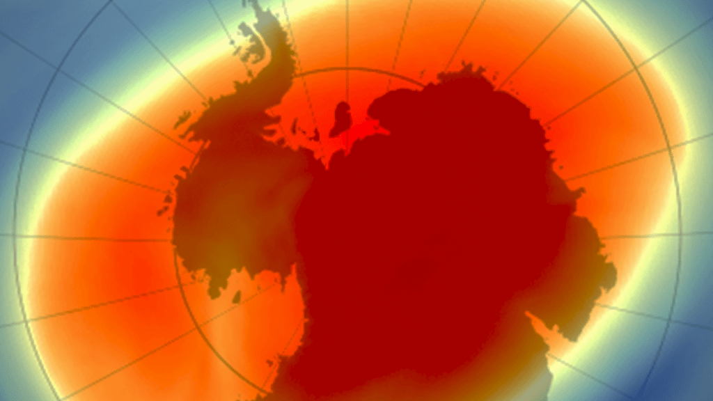 Thermal image of Ozone hole