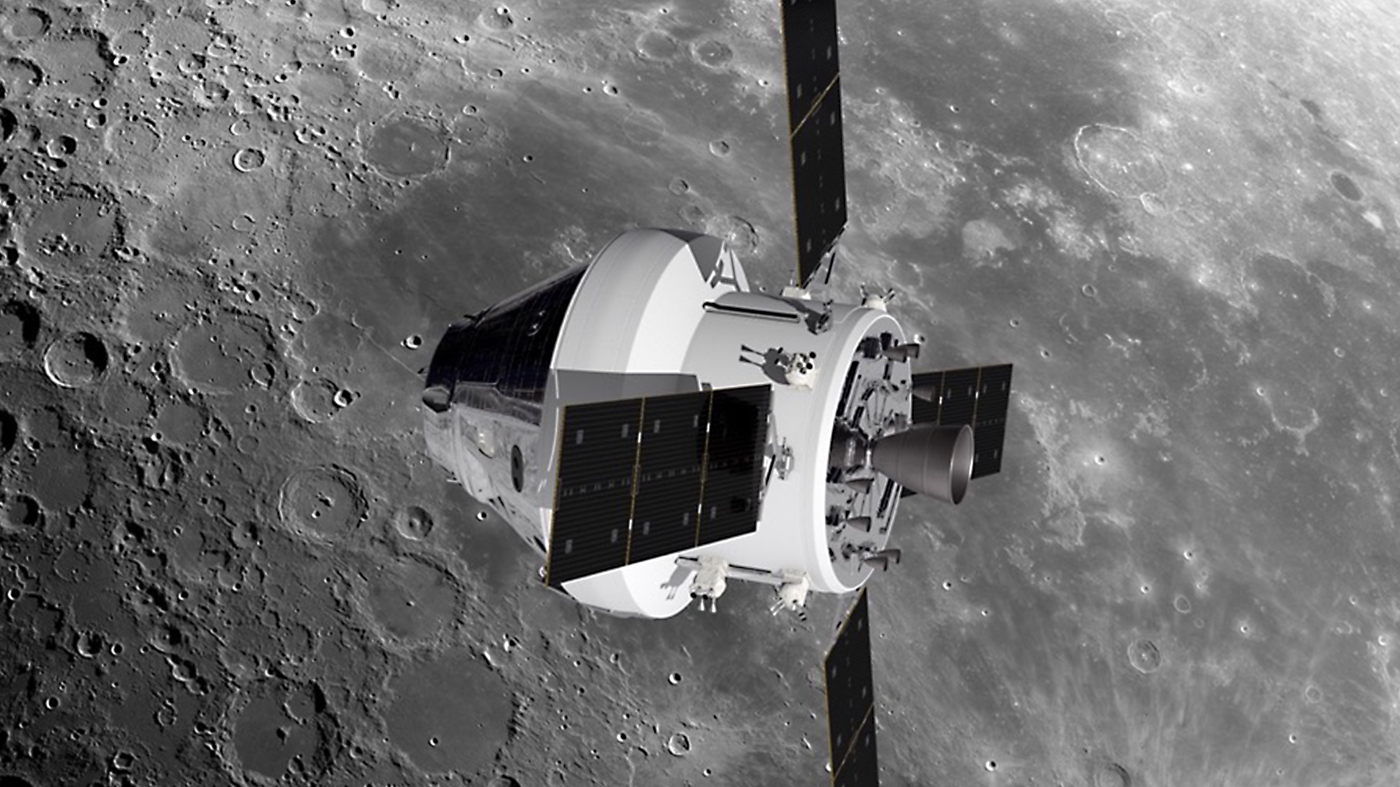 Image of Orion above Moon